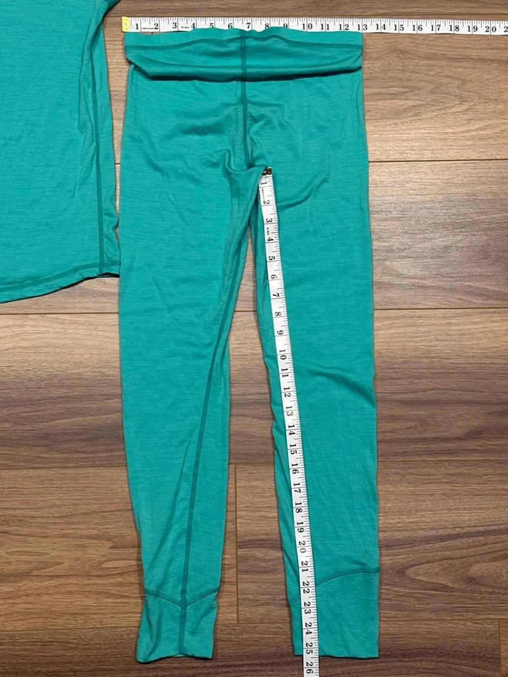 Iksplor Youth Merino Wool Baselayer Set in Teal Green Size 12